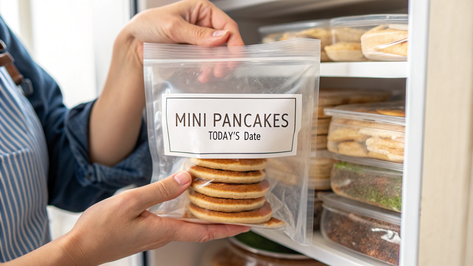 Storing Mini Pancakes in Freezer Bags