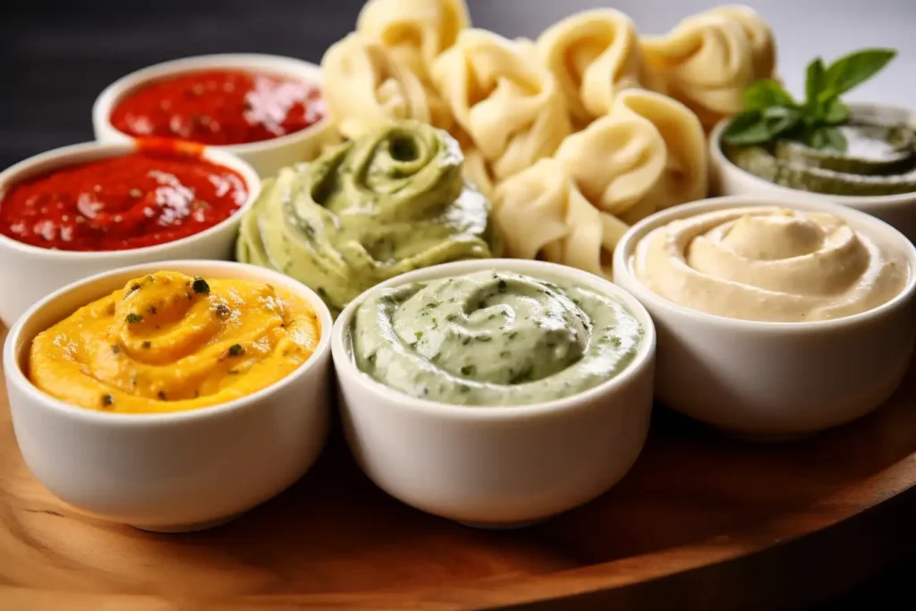 Flavorful sauces for tortellini alfredo.