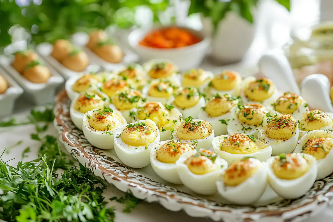 Elegant protein egg bite display on a table