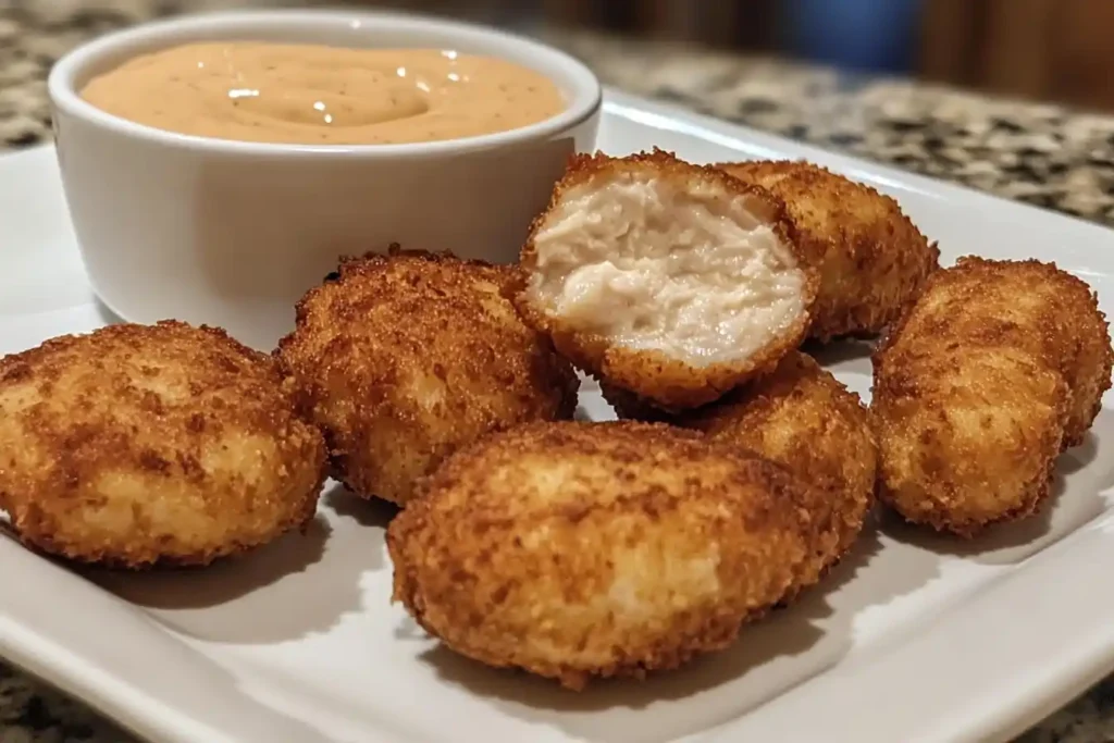 Cooked keto chicken nuggets