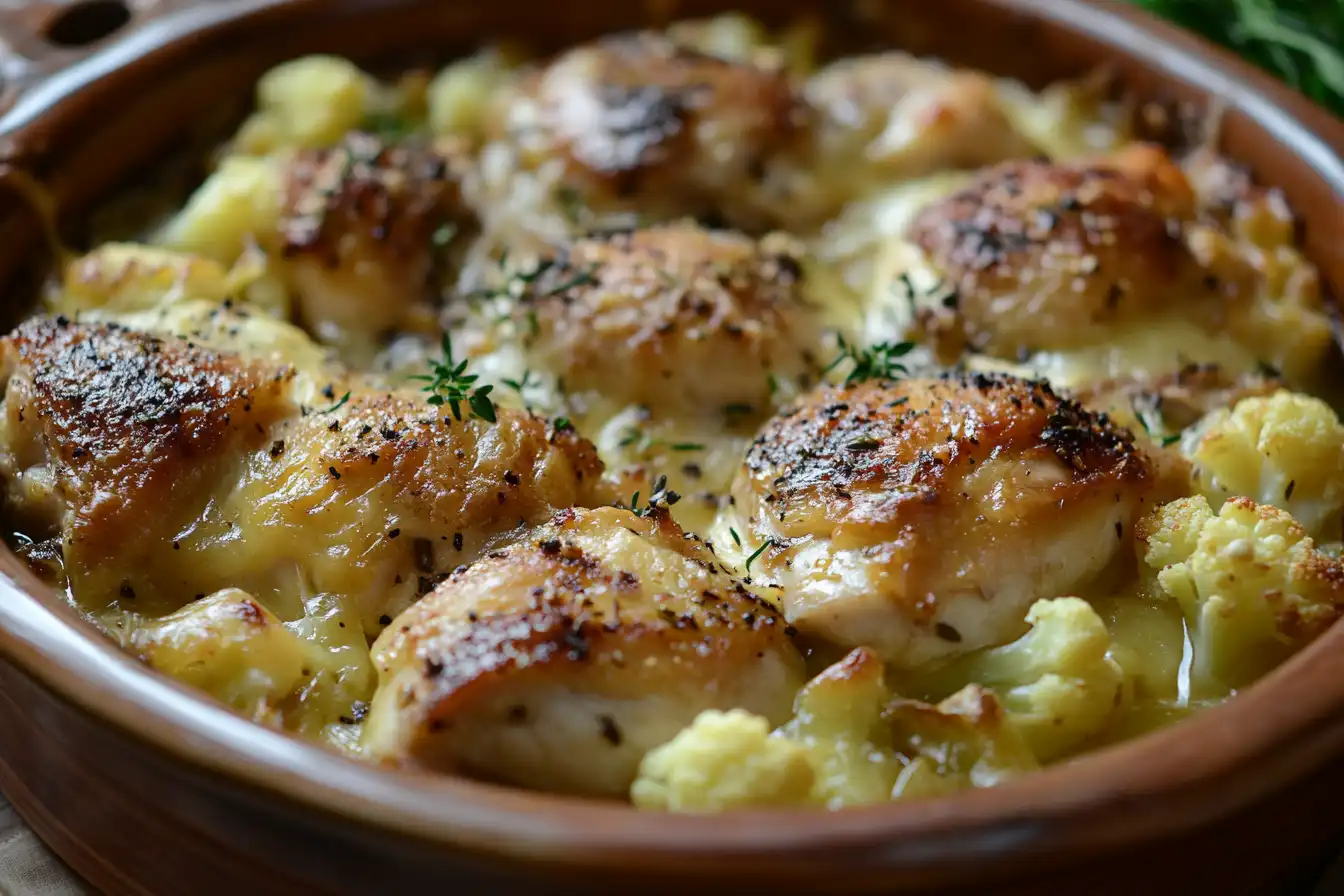 Naturally delicious chicken cauliflower casserole