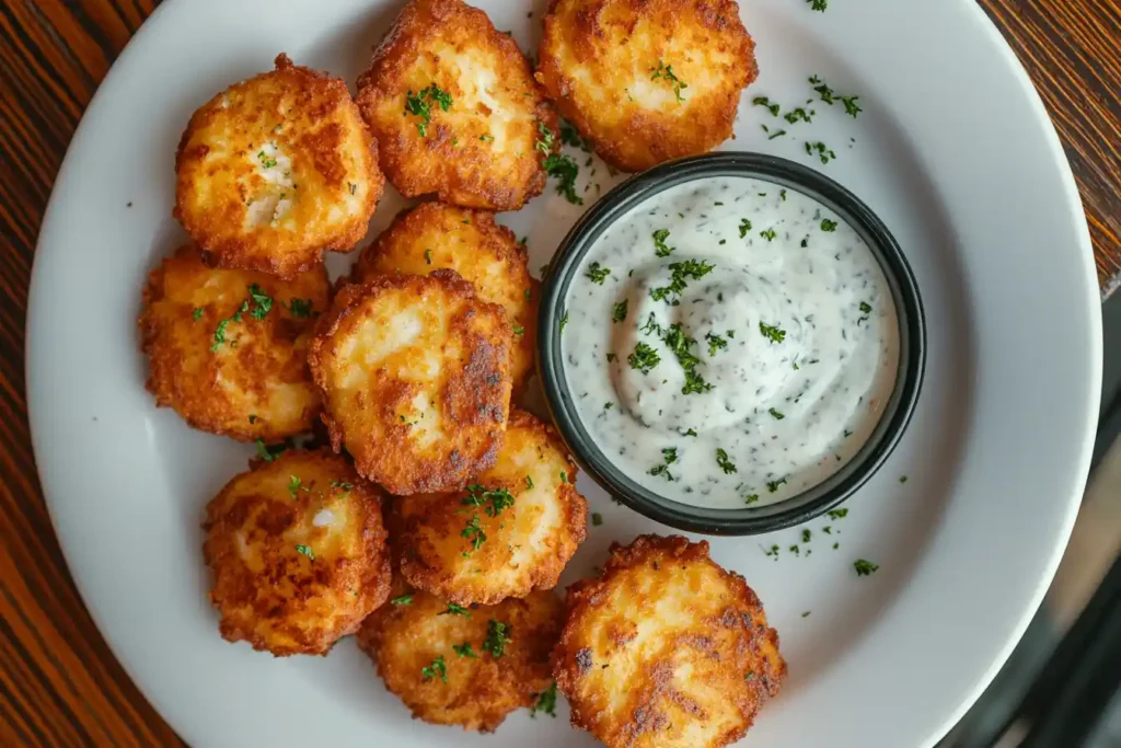 Chicken nuggets on keto plate