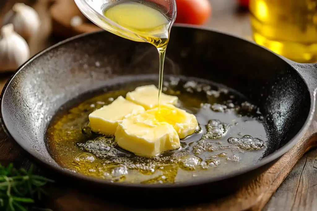 Butter in keto cooking.