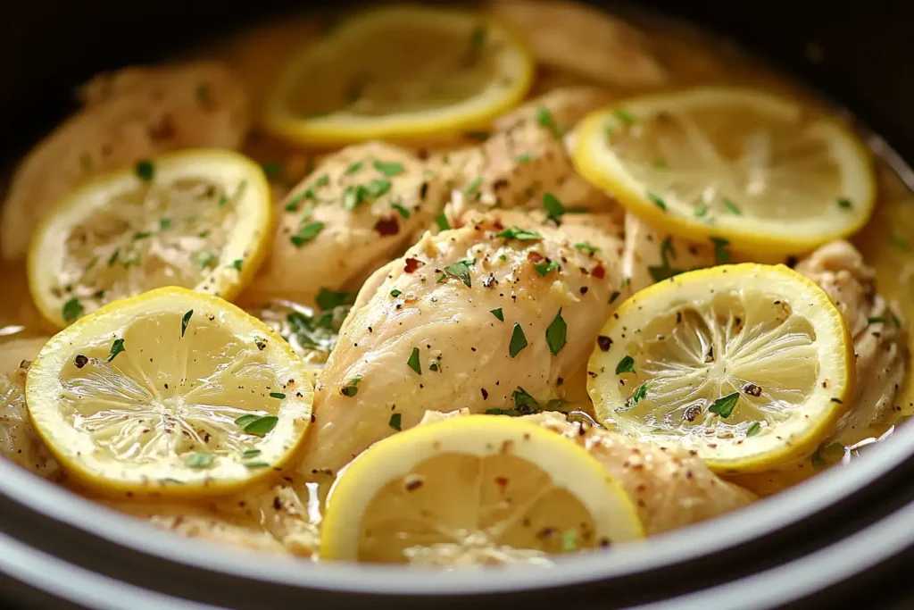 Keto slow cooker chicken with herbs