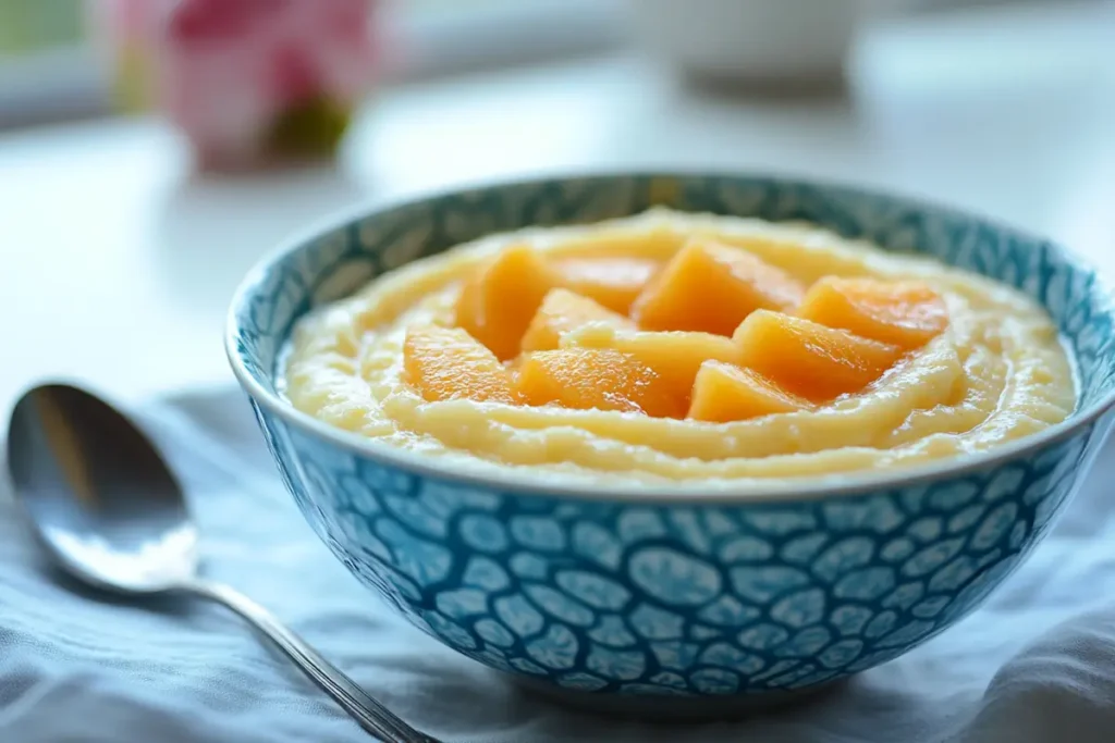 Baby porridge with fruit