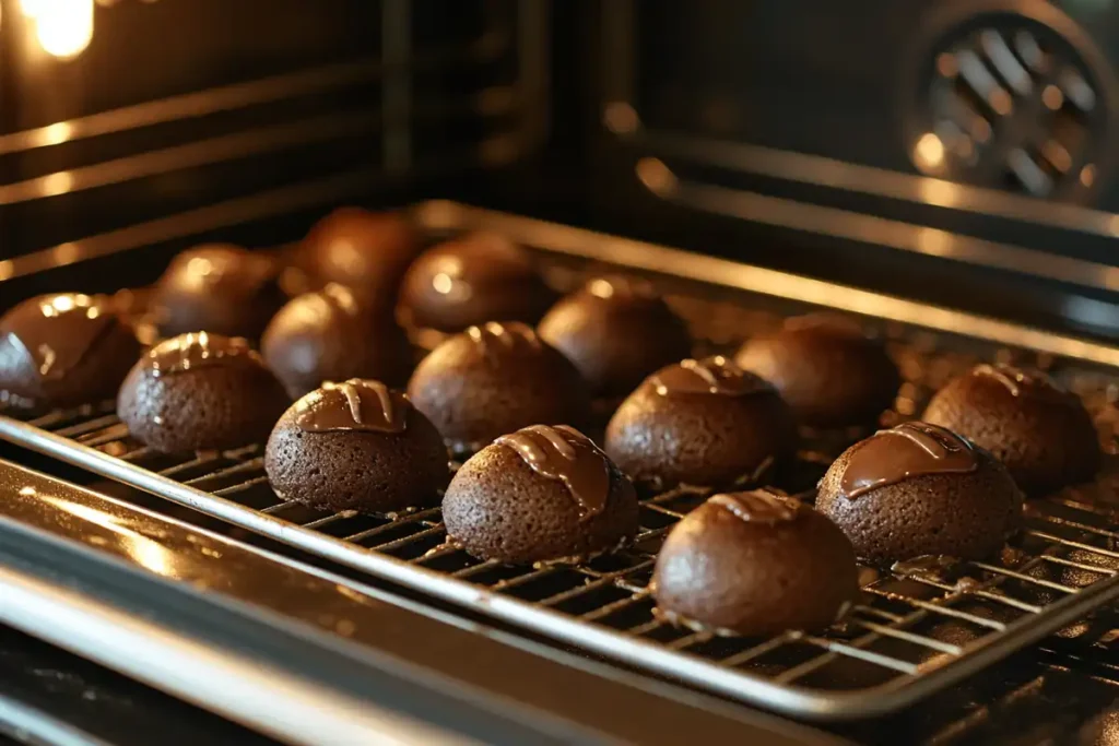 Baking football whoopie pies in oven