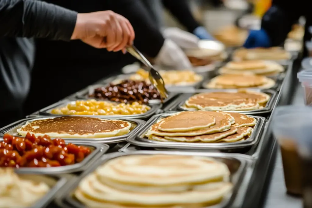 Serving a CMS Pancake Breakfast Buffet