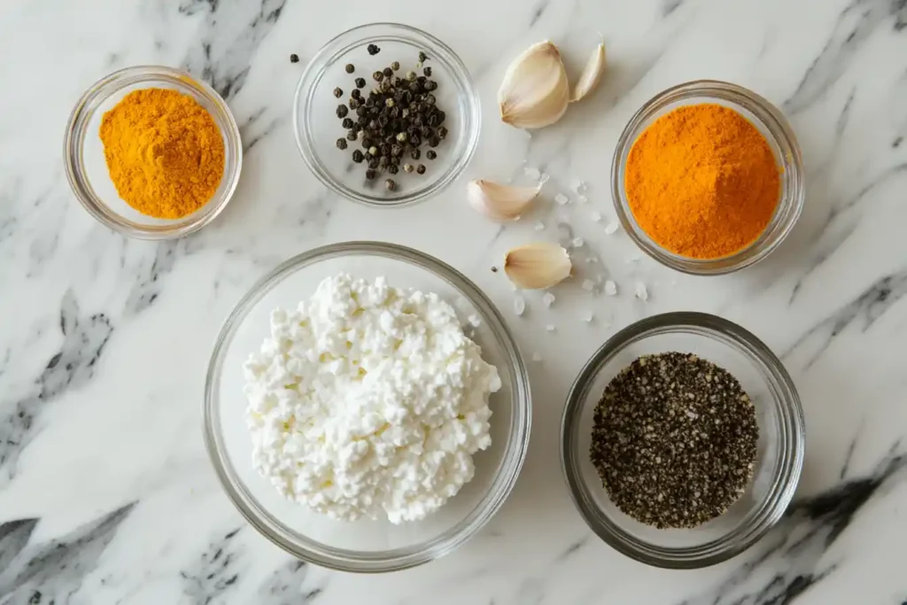 Making Turmeric Dip Ingredients