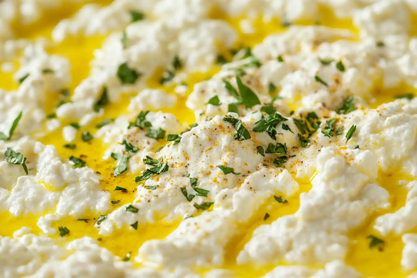 Cottage Cheese Dip Turmeric Close-up