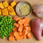 Baby curry recipe ingredients laid out