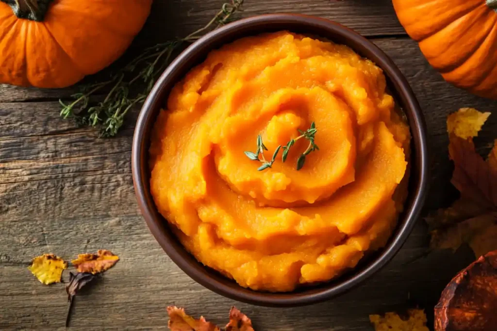 Homemade pumpkin puree