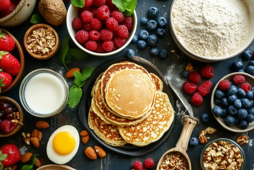 Healthy pancake ingredients