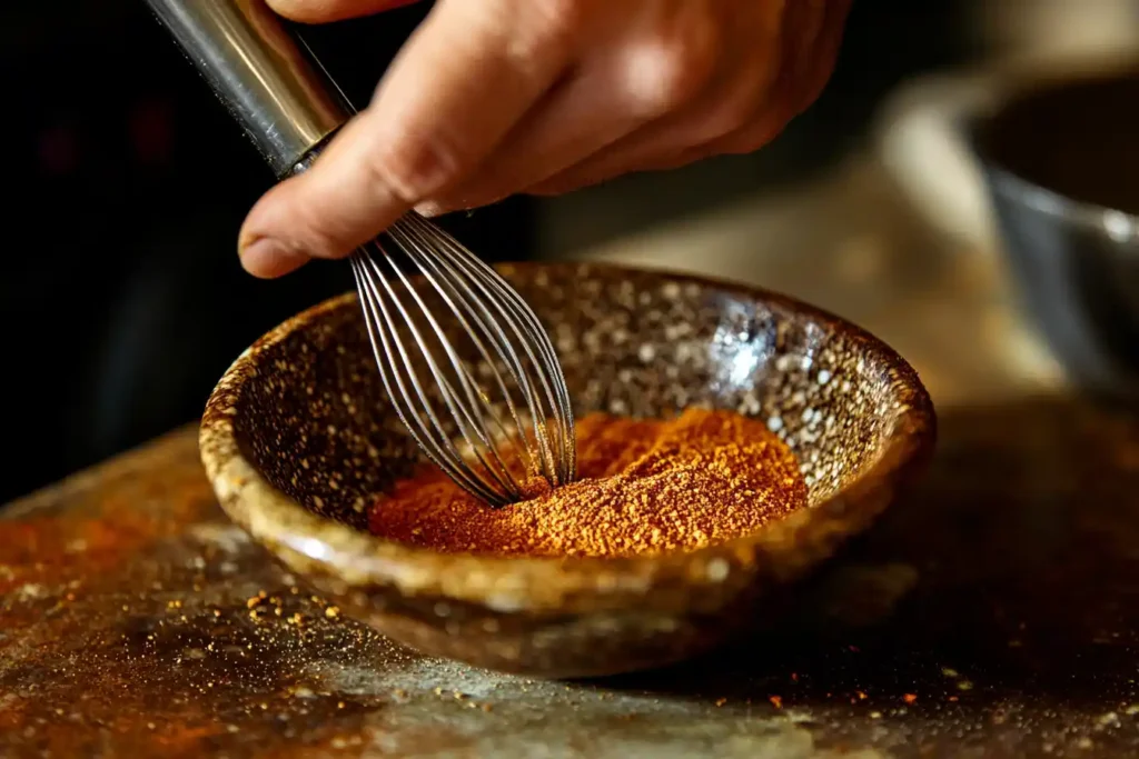 Making chicken taco seasoning