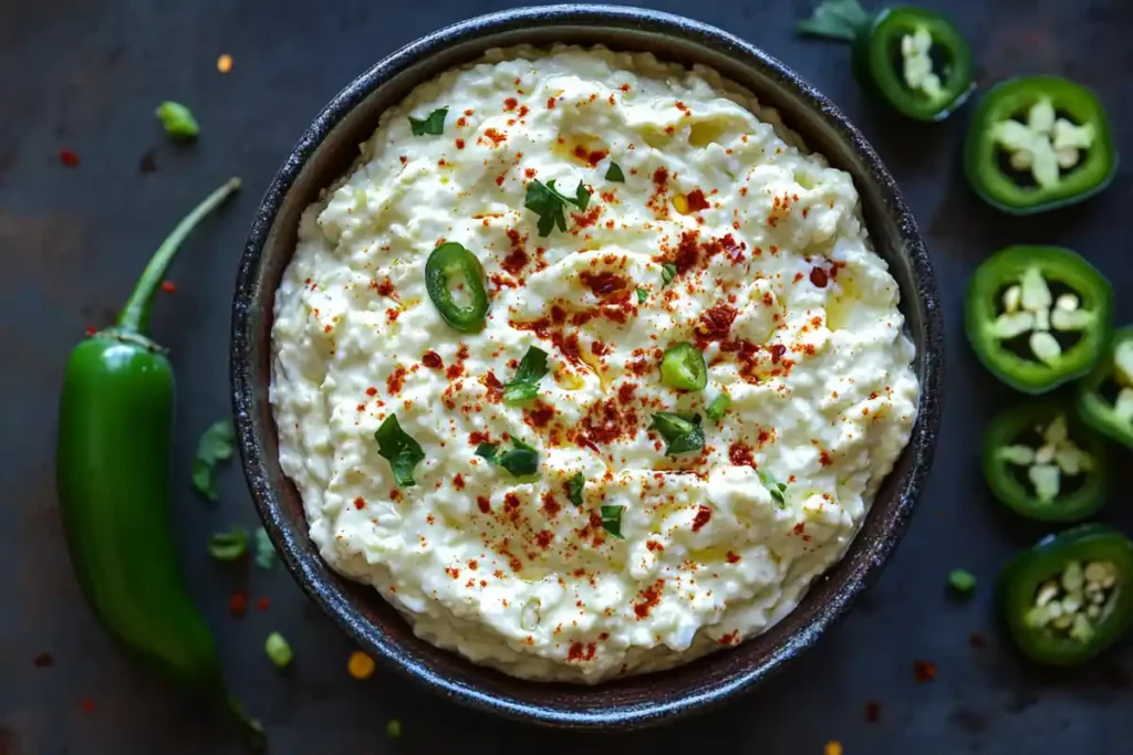 Spicy cottage cheese dip