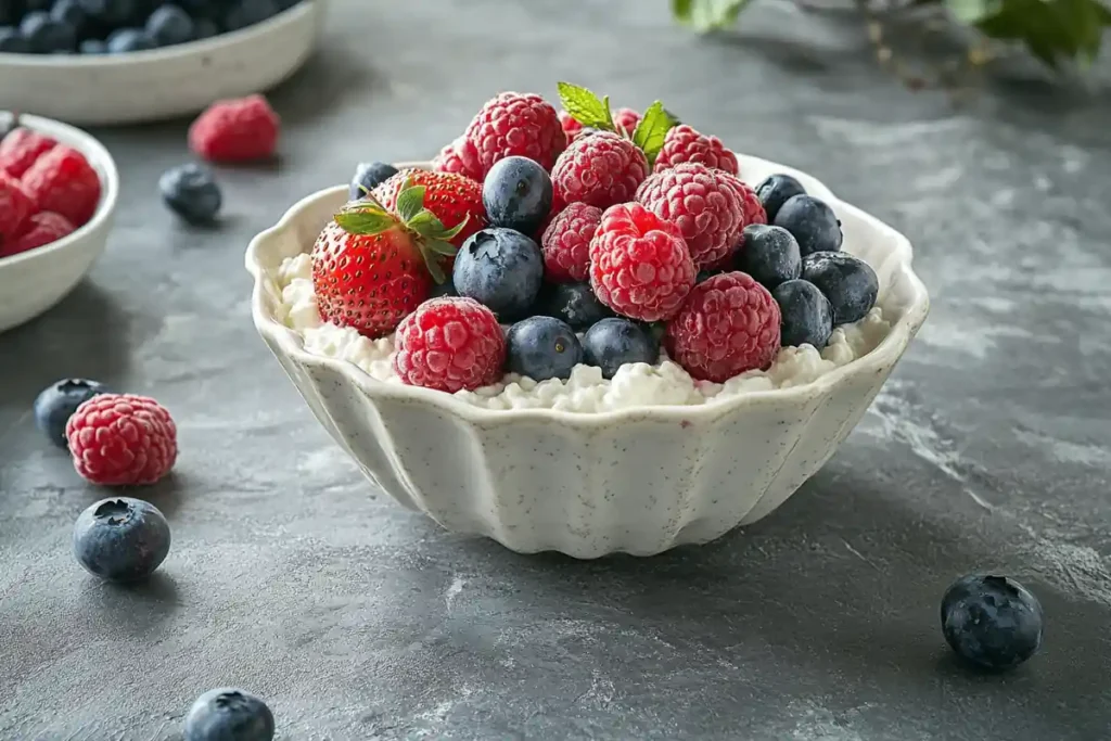 Sweet cottage cheese fruit dip